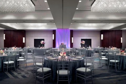 Beautifully decorated banquet hall for 2026 Awards Gala event.
