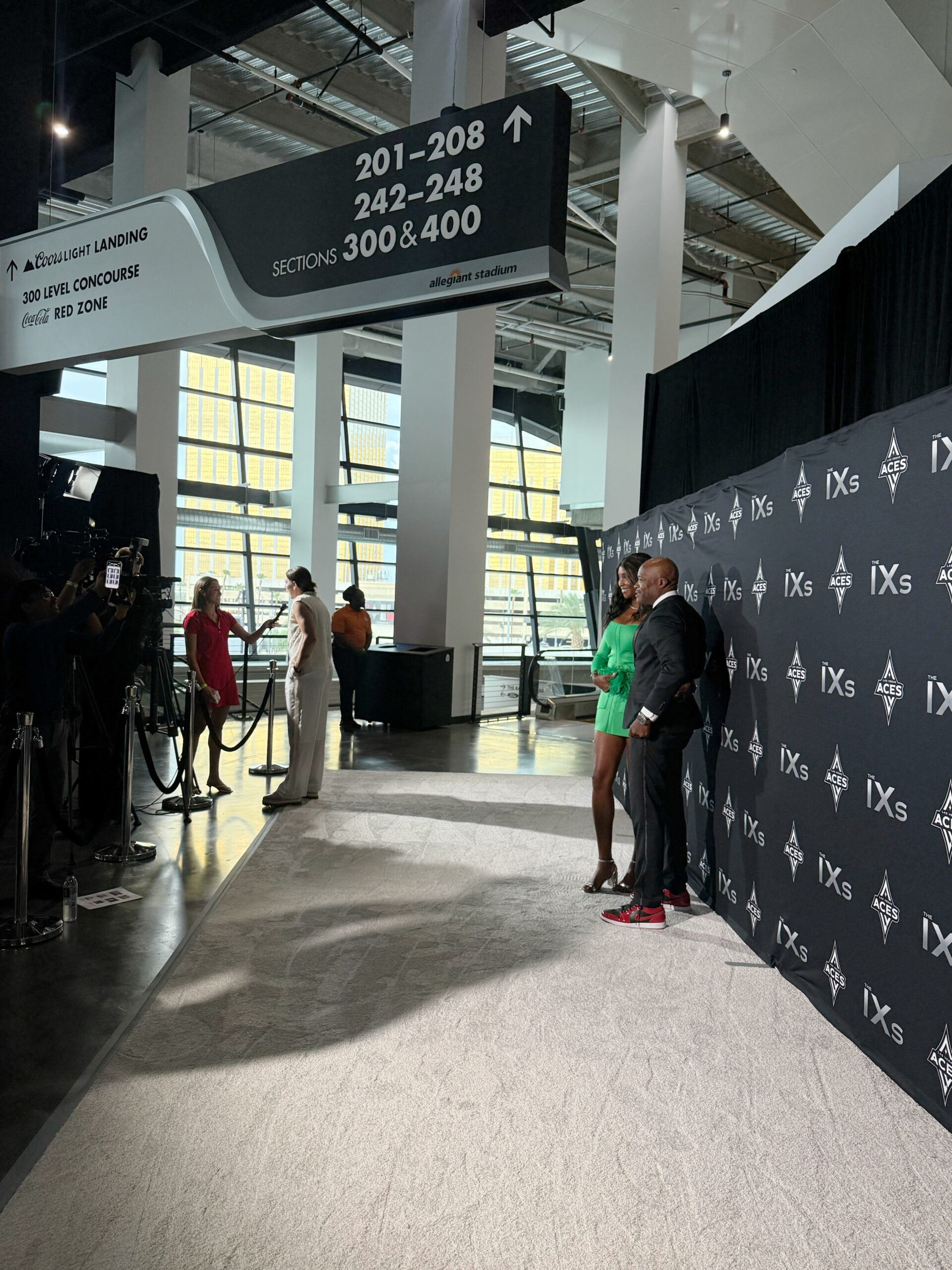 Field Notes 003 – Image 3 Guests on the red carpet at the Title IX Awards inside Allegiant Stadium.