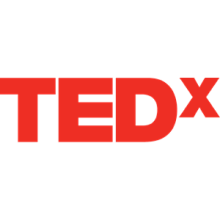 TEDx logo with red text on white background for event branding.