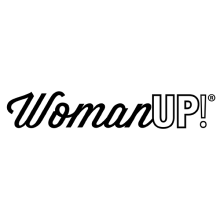 Woman Up! logo emphasizing empowerment and confidence.